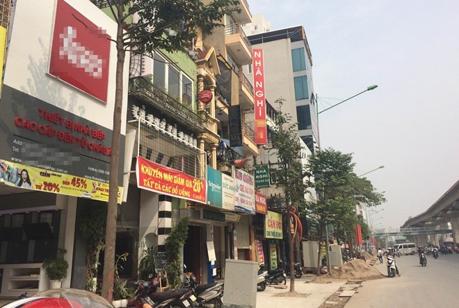 Hiện trường vụ việc là một nhà nghỉ bên đường Trần Phú (Hà Đông)