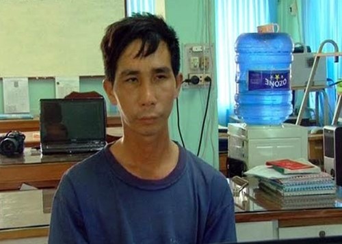 Trần Huy Văn khi bị bắt giữ