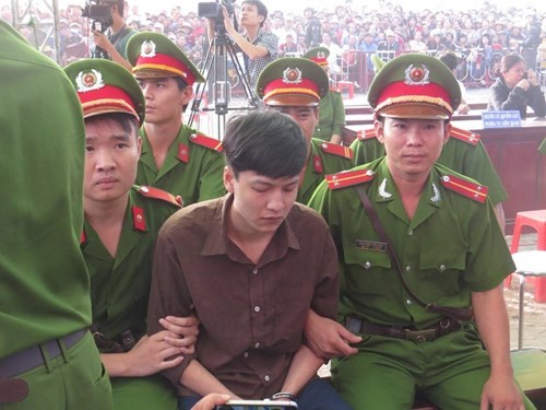 Bị cáo Nguyễn Hải Dương tại phiên tòa