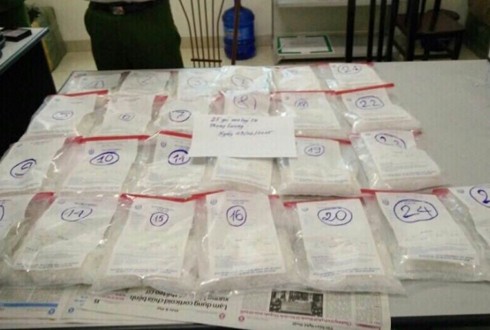 Số ma túy được phát hiện tại sân bay Nội Bài. Ảnh: Xuân Hoa