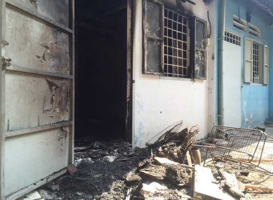 Phòng trọ nơi xảy ra vụ cháy khiến đôi nam nữ bị bỏng nặng