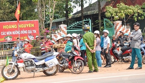 Hiện trường vụ án xảy ra tại tiệm hớt tóc thuộc ấp 2, xã Minh Lập, huyện Chơn Thành