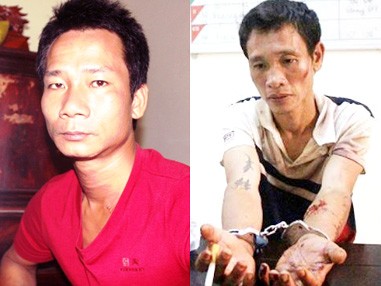Anh Quảng (áo đỏ) bàng hoàng khi kể lại việc mình bị khống chế làm con tin và Chu Văn Sơn tại cơ quan điều tra