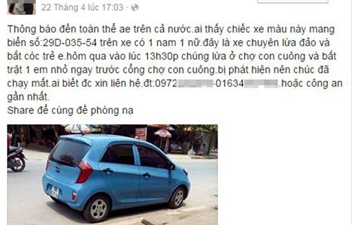 Nội dung được Lê Văn Sơn đăng tải lên Facebook hôm 22/4