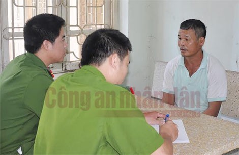 Cơ quan Công an lấy lời khai của Nguyễn Ngọc Quang