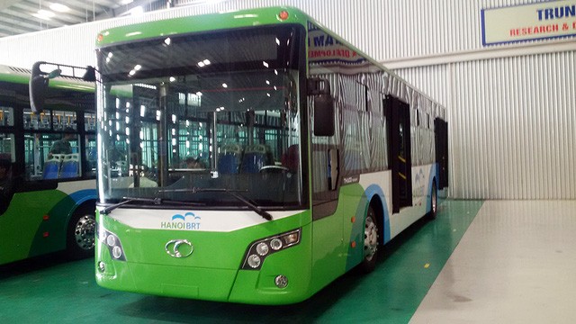 Xe buýt nhanh có thể chở tới 90 hành khách