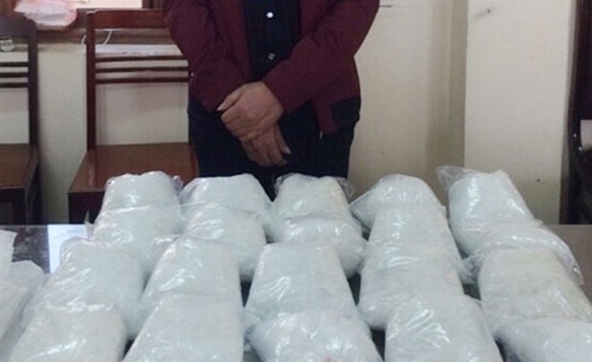 Gần 20 kg ma túy tang vật được Khánh chở trên xe
