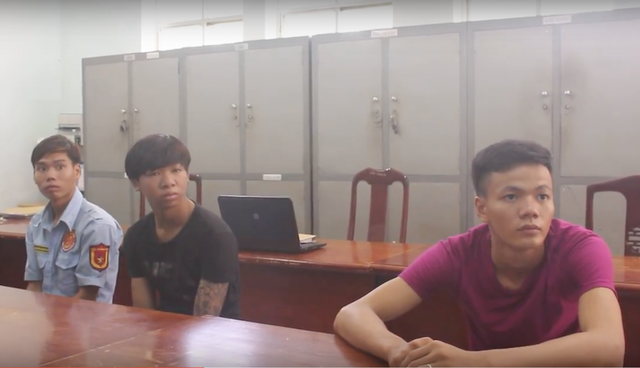 3 nghi can Cao Văn Hạnh, Nguyễn Văn Ngận và Trương Đình Lộc tại cơ quan công an