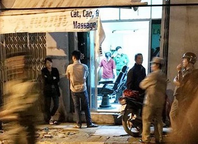 Tiệm hớt tóc – massage Ngọc Khánh, nơi xảy ra vụ án mạng kinh hoàng