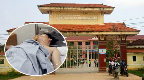 Thầy giáo Nguyễn Văn Tiến vẫn chưa thể nói chuyển sau khi bị học sinh đâm