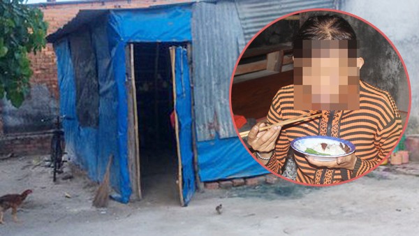 Ngôi nhà xập xệ nơi chị Trần Thị Á Khương sinh sống