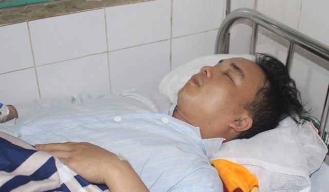 Trương Mạnh Tuấn đang được điều trị tại Bệnh viện đa khoa Nghi Lộc dưới sự bảo vệ nghiêm ngặt của lực lượng công an