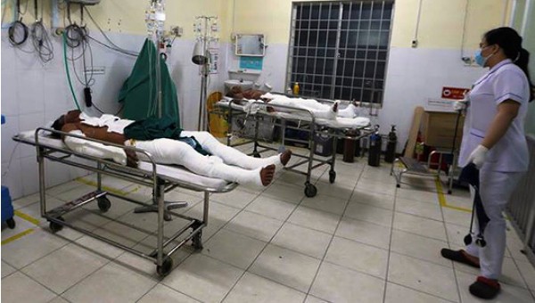 Các nạn nhân điều trị tại Bệnh viện Đa khoa Khánh Hòa