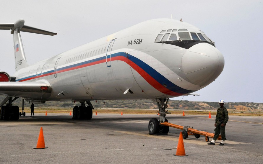 Máy bay II-62M của Nga được điều sang Venezuela tuần trước. Ảnh: Telegraph
