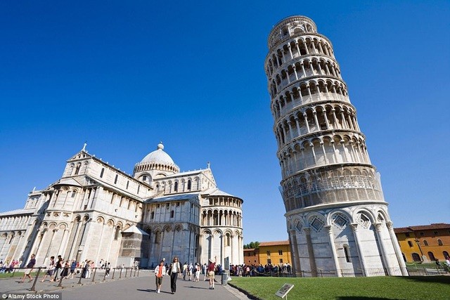Công trình Tháp Nghiêng Pisa nằm ở thành phố Pisa (Ý)