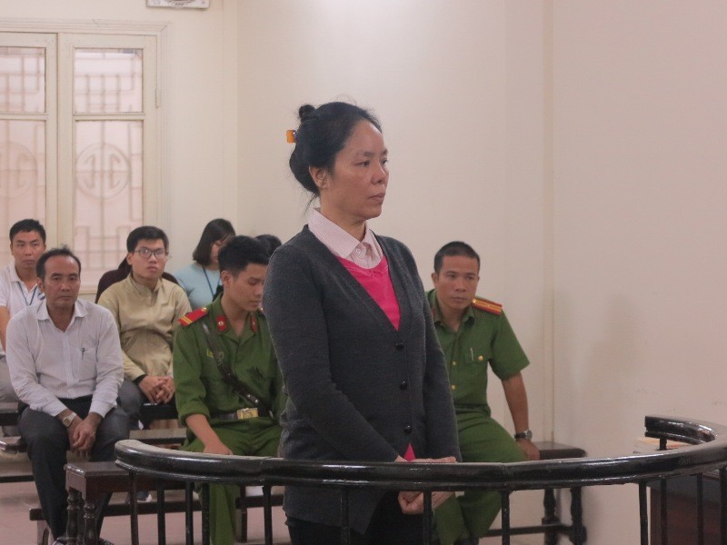 Bị cáo Phan Thúy Mai tại tòa.