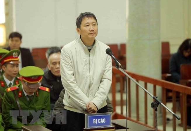 Bị cáo Trịnh Xuân Thanh tiếp tục bị tuyên án tù chung thân. Ảnh: TTXVN.