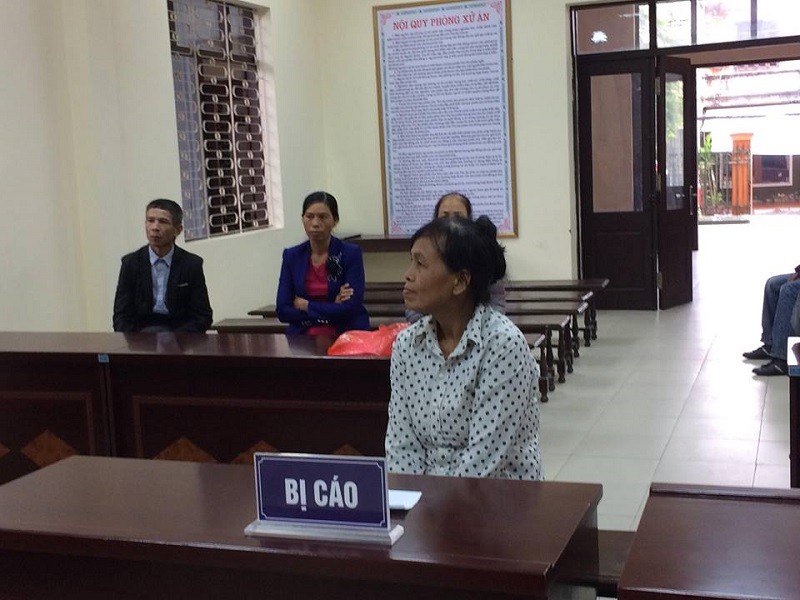 Bị cáo Đào Thị Lương tại tòa.