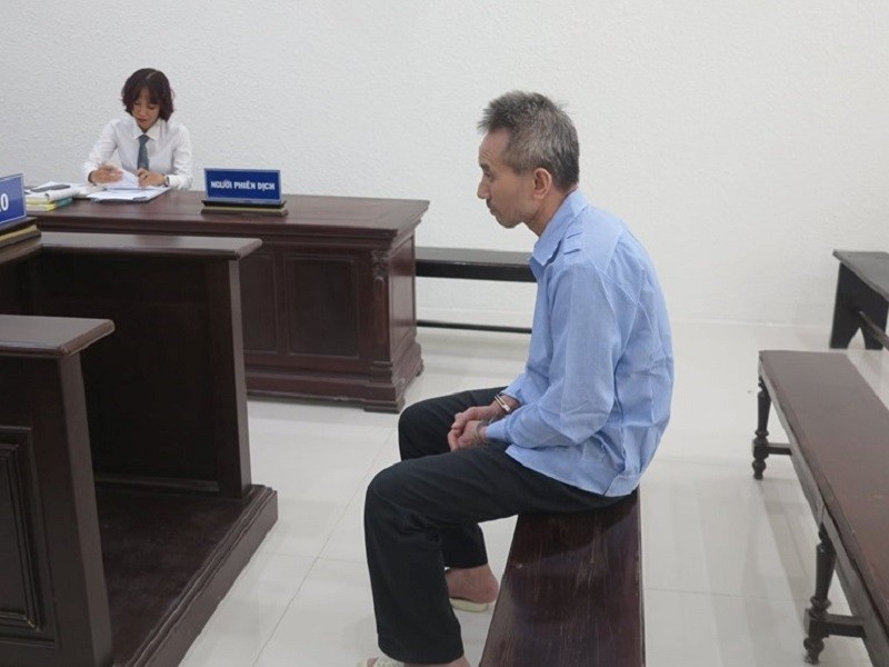Ông Hoàng Ngọc Kiền tại tòa án Hà Nội.