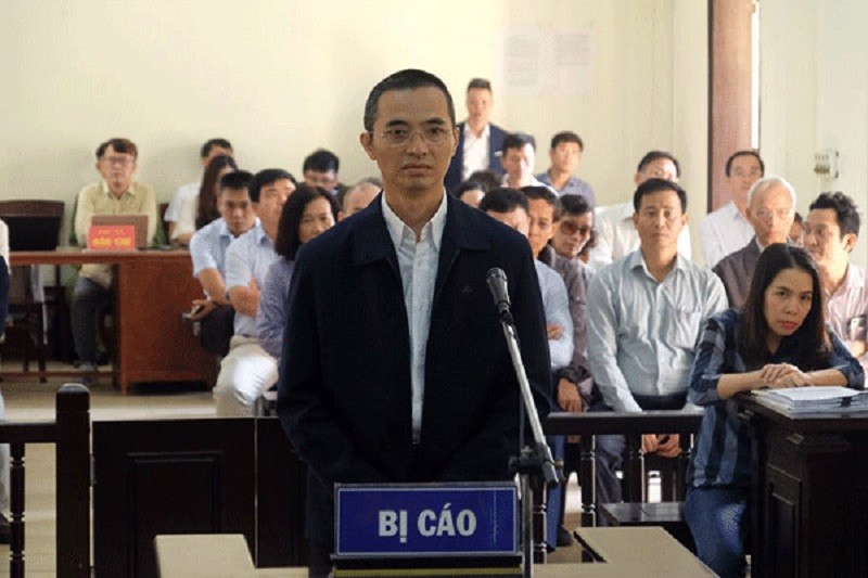 Bị cáo Đặng Anh Tuấn tại tòa án tỉnh Phú Thọ.