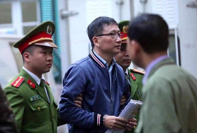 Bị cáo Trịnh Xuân Thanh tại phiên tòa trước đây.