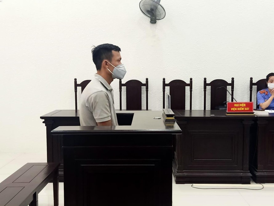 Bị cáo Trần Đình Quang tại tòa.