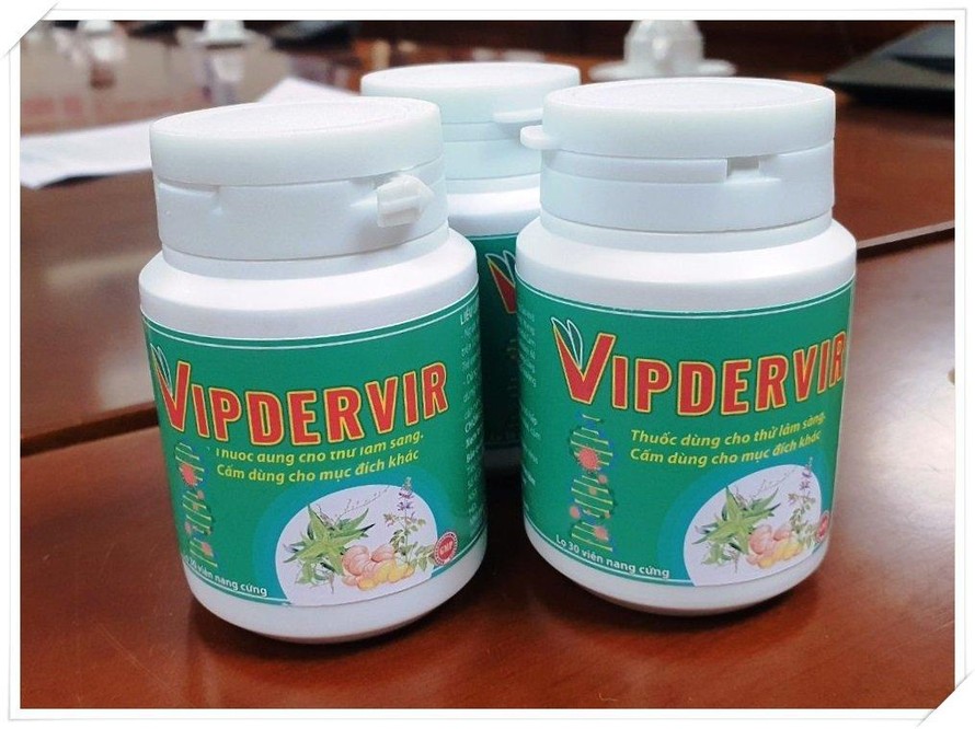 Sản phẩm thuốc thử nghiệm điều trị COVID-19 VIPDERVIR của Viện Hàn lâm Khoa học và Công nghệ Việt Nam. Ảnh: Viện Hàn lâm Khoa học và Công nghệ Việt Nam cung cấp.