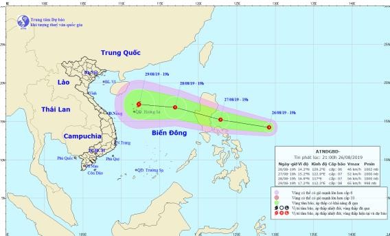 Xuất hiện áp thấp nhiệt đới gần Biển Đông, có thể hướng về miền Trung