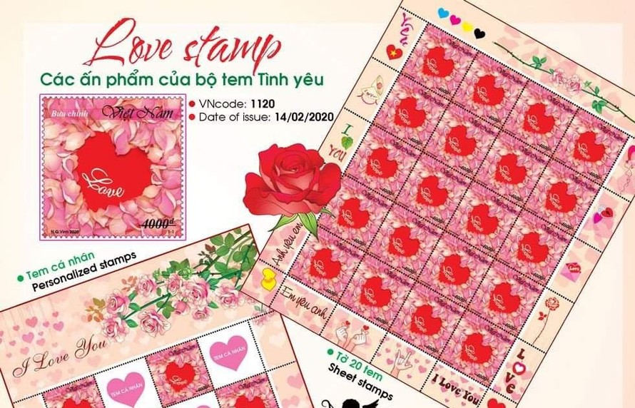 Mỗi bạn trẻ có thể tạo riêng cho mình một bộ tem có mùi hương hoa hồng.