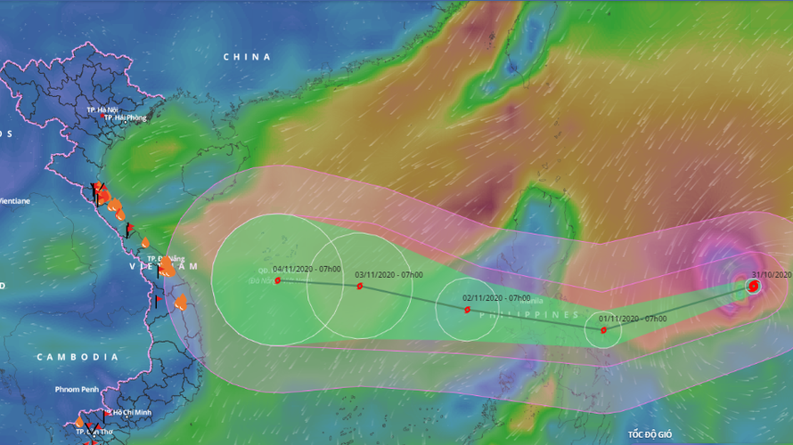 Siêu bão Goni sẽ tiến vào Biển Đông sau khi càn quét qua Philippines vào ngày mai. 