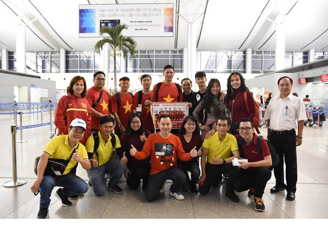 Sao Việt tập nập lên đường đi Thường Châu để ủng hộ U23 Việt Nam