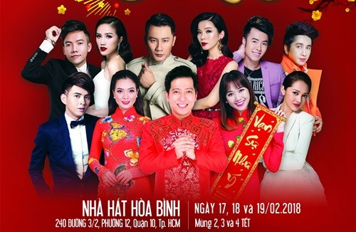 Lệ Quyên, Hồ Quang Hiếu, Trường Giang tham gia 'Xuân thắm 2018'