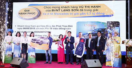 Bảo Việt trao giải thýởng cao nhất - Xe ô tô Mercedes-Benz C200 2018 trị giá 1,5 tỷ ðồng cho khách hàng tham gia chýõng trình “Mùa hè sôi ðộng” 