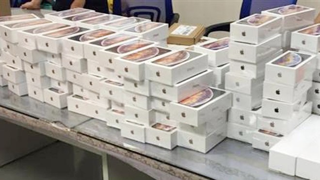 250 iPhone Xs bị tạm giữ ngày 25/9 tại Chi cục Hải quan cửa khẩu Sân bay Tân Sơn Nhất