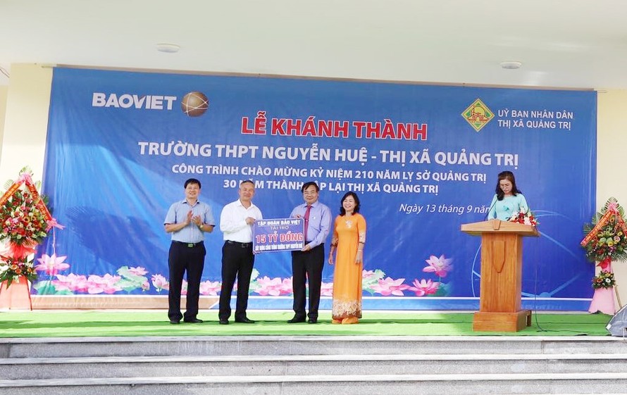 Tập đoàn Bảo Việt dành 15 tỷ đồng xây dựng Trường THPT Nguyễn Huệ, Quảng Trị