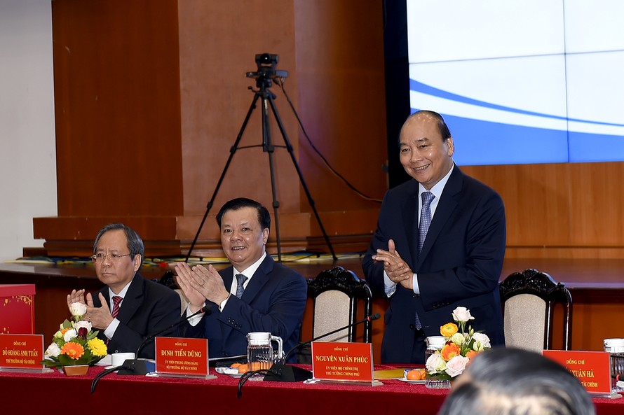 Thủ tướng Nguyễn Xuân Phúc dự và chỉ đạo tại hội nghị ngày 10/1 của Bộ Tài chính