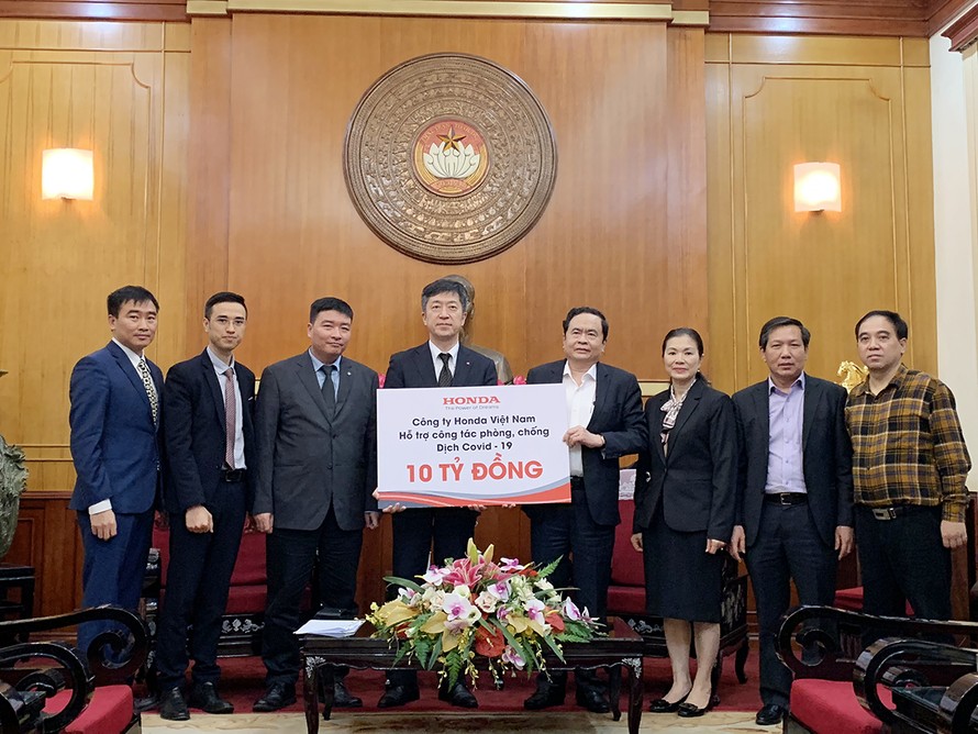 Honda Việt Nam ủng hộ 10 tỷ đồng, chung tay cùng Chính phủ Việt Nam phòng chống Covid-19