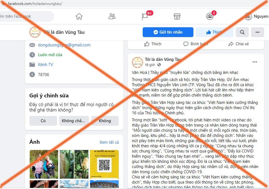 Thông tin từ trang web baobariavungtau.net được giới thiệu trên fanpage "Tôi là dân Vũng Tàu", vi phạm bản quyền của Báo Bà Rịa-Vũng Tàu.