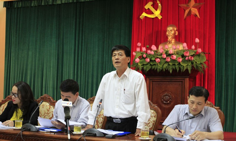Ông Bùi Anh Tuấn, Phó Chủ tịch Ủy ban MTTQ TP Hà Nội trao đổi tại Hội nghị. Ảnh: Trường Phong