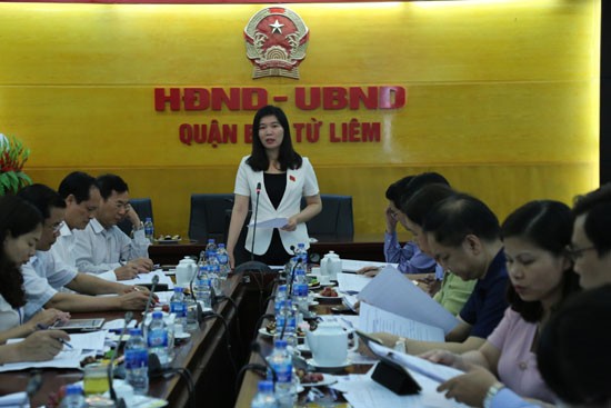 Đoàn giám sát HĐND thành phố Hà Nội làm việc với quận Bắc Từ Liêm