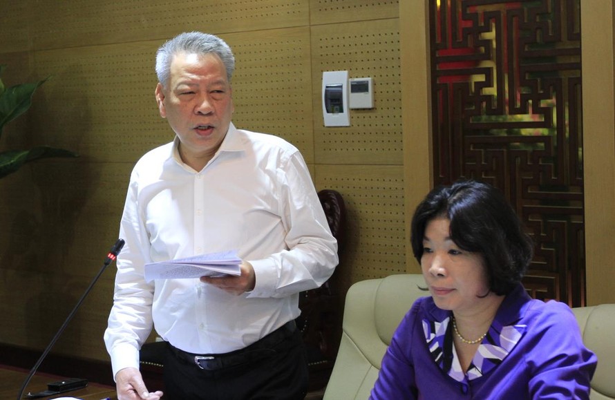 Giám đốc Sở VHTT Hà Nội Tô Văn Động phát biểu tại buổi giám sát. Ảnh: Trường Phong