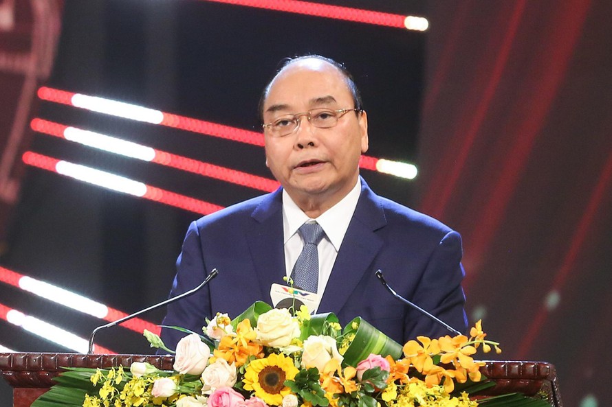 Thủ tướng Chính phủ Nguyễn Xuân Phúc phát biểu tại buổi lễ. Ảnh: Như Ý