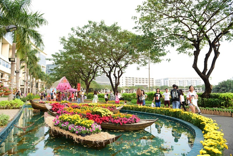 Hội hoa xuân Phú Mỹ Hưng 2018 hấp dẫn du khách