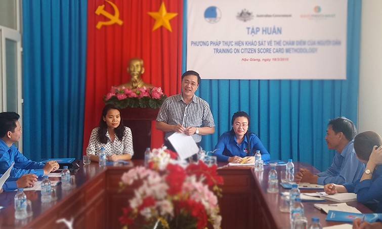 Anh Nguyễn Bá Tĩnh - Phó Chủ tịch Thường trực kiêm Tổng thư ký Hội Thầy Thuốc trẻ Việt Nam phát biểu tại buổi tập huấn