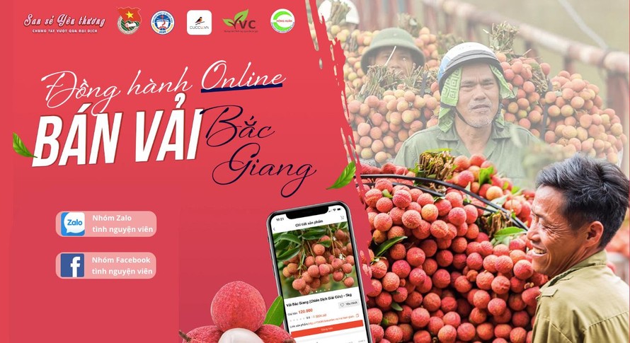 Chiến dịch tình nguyện 'đồng hành online - bán vải Bắc Giang'