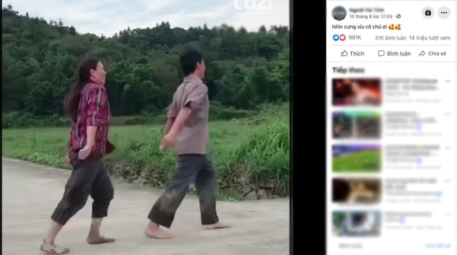 Clip cặp đôi nông dân nhảy điệu Shuffle ghép nhạc Việt gây 'bão' mạng xã hội