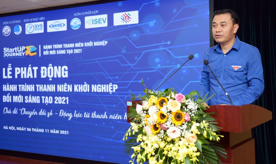 Anh Nguyễn Hải Minh phát biểu tại chương trình.