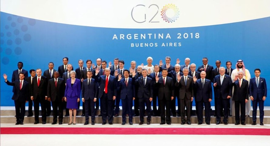 Lãnh đạo G-20 chụp ảnh chung (Reuters)