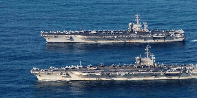 Mỹ nói hai tàu sân bay đã tới biển Đông