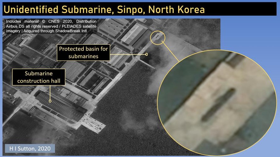Hình ảnh được cho là con tàu bí ẩn ở Triều Tiên